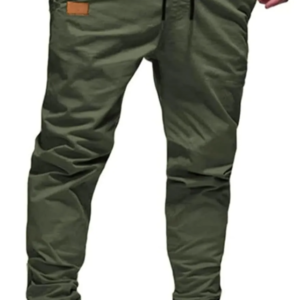 Mens Casual Joggers Pants - Cotton Drawstring Chino Cargo Pants Hiking Outdoor Twill Track Jogging Sweatpants Pants