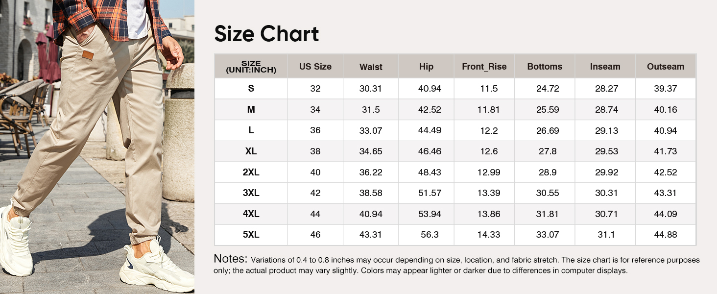 Mens Casual Joggers Pants - Cotton Drawstring Chino Cargo Pants Hiking Outdoor Twill Track Jogging Sweatpants Pants Men's Sweatpants