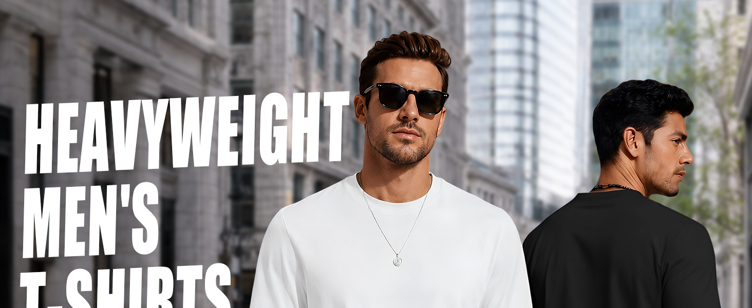 Mens T Shirts Short Sleeve Heavyweight Tshirt Casual Crew Neck Tee Shirts for Men crew neck tshirts for men heavy t shirts plain t shirts coofandy t shirts for men men t shirts